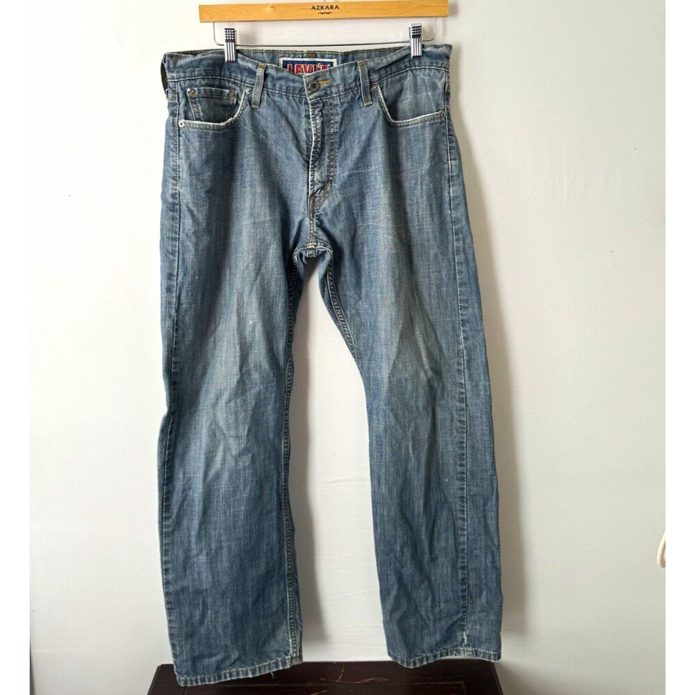 Levi’s Men’s Slim Fit Straight Leg Medium Wash Denim Jeans Blue Cotton W36 L30